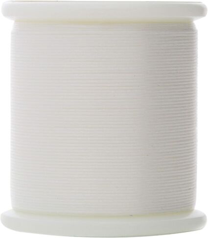 KO Nylon Beading Thread, White Color, Japanese Pre-Waxed 100% Nylon, 330TEX, Tangle Resistant Knotting Cords, 50m /55 yds Spool, Use for Seed Bead Projects, Loom Work & Bead Weaving in Saudi Arabia