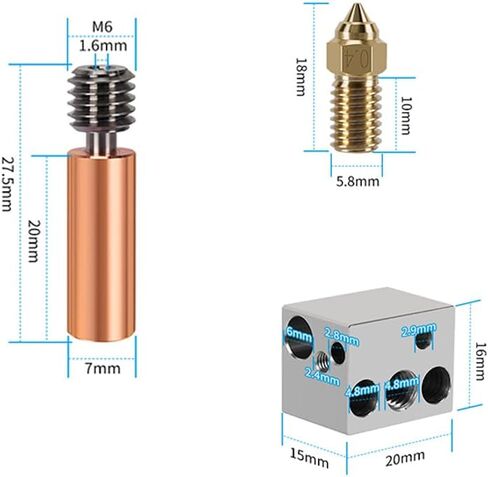 مجموعة أدوات الطارد المجمعة لـ Neptune 3 Pro/Plus/Max، Elegoo Neptune 3 Pro Hot End مع قطعتين من الجوارب السيليكون، لأجزاء ملحقات الطابعة ثلاثية الأبعاد in Kuwait