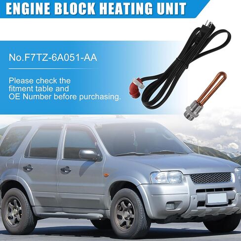 وحدة تسخين كتلة المحرك X AUTOHAUX لسيارة فورد موديل 8 سلندر 1995-2002 V8-7.3L مجموعة سخان المحرك تحل محل F7TZ-6A051-AA in Saudi Arabia