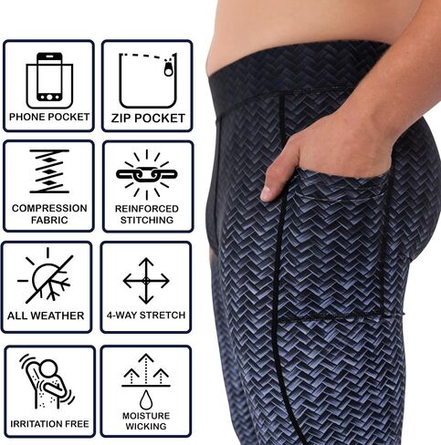 نطاق أداء Kapow Meggings - سراويل ضيقة للرجال مع جيوب لممارسة الرياضة، سراويل ضيقة للتمرين الرياضي in Kuwait