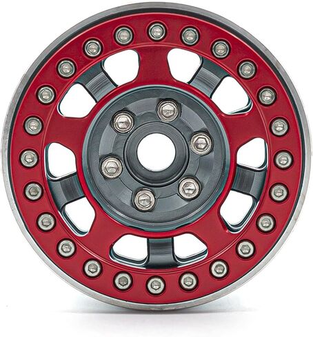 Esilun RC 4pcs 1.9" Beadlock Wheel Ring Replacement Wheel Ring for 1/10 RC Crawler Axial SCX10 90046 TRX4（Red-Type 3） in Kuwait