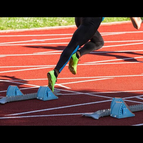 Dawot كتل البداية المسار والميدان كتل المسار متعددة الوظائف للركض 6 زاوية قابلة للتعديل درجة الطائرات الألومنيوم 81 سم كتل بدء المسار لألعاب القوى مسار البلاستيك المدرج in Kuwait