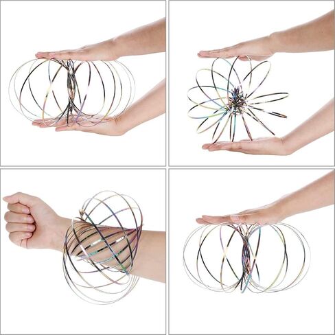 Encore Savage Magic Flow Ring, Spring Bracelet, Interactive 3D Kinetic Flow Ring for Kids Boys and Girls, Rainbow in Kuwait