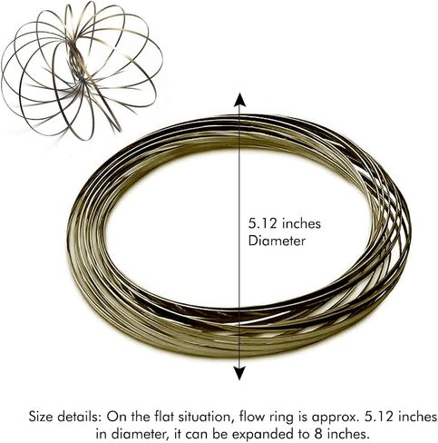 Encore Savage Magic Flow Ring, Spring Bracelet, Interactive 3D Kinetic Flow Ring for Kids Boys and Girls, Rainbow in Kuwait