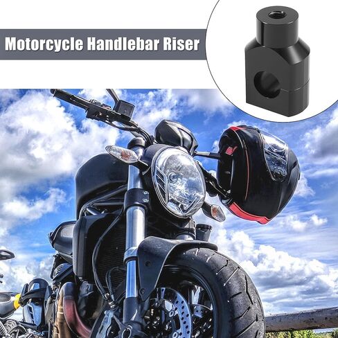 Motoforti 1 Pair Motorcycle Handlebar Handle Mounting Riser Clamp Mount Fit for 7/8" 22 mm Black in Saudi Arabia