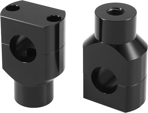 Motoforti 1 Pair Motorcycle Handlebar Handle Mounting Riser Clamp Mount Fit for 7/8" 22 mm Black in Saudi Arabia