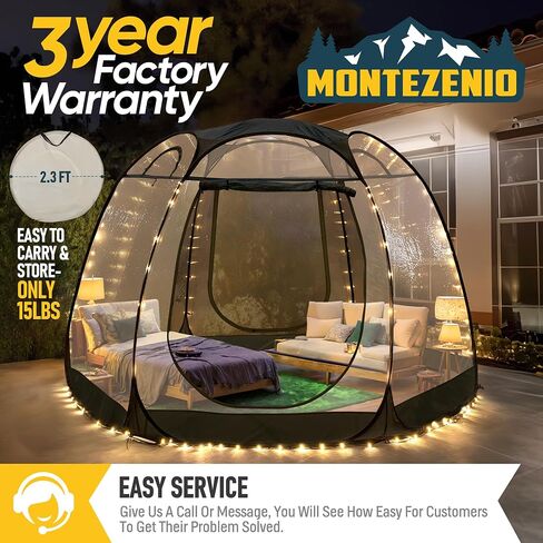Pop Up Clear Bubble Tent - Screen House Room Camping Tent Outdoor 4-6 Person for Sun Shade and Waterproof, Hexagon Shelter PVC 10'x10' in Saudi Arabia