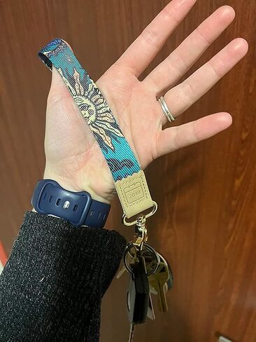 DQL wrist key lanyard, Bohemian key chain wristlet hand lanyard key wrist strap, keychain short key lanyard, car key holder for women(Cute) in Saudi Arabia