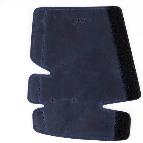 حامل قطعة الفم للقرن الفرنسي المصنوع من الجلد الطبيعي من MG مصنوع من الجلد الطبيعي لقطعتين من الفم وحقيبة حماية لقطعة الفم (مزدوج، أسود) in Kuwait