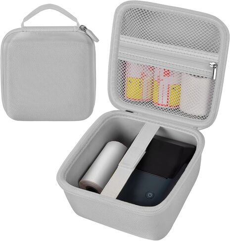 حقيبة حمل لآلة صنع الملصقات NIIMBOT B21/B1 مع أشرطة، لطابعة ملصقات الباركود الحرارية Phomemo M220/M221/M110، حامل لإعادة تعبئة الملصقات، لفة الورق والملحقات - الصندوق فقط (أسود) in Kuwait