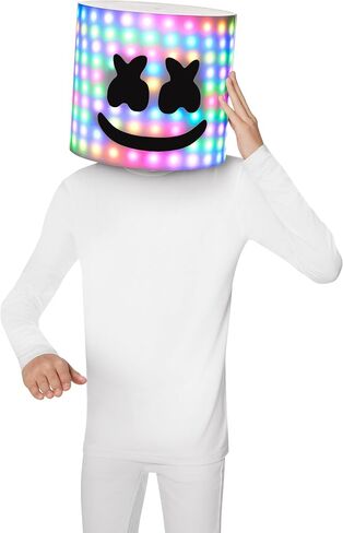 خوذة مضيئة LED للأطفال من Spirit Halloween Marshmello | مرخص رسميًا | كوسبلاي | اكسسوار مارشميلو in Saudi Arabia
