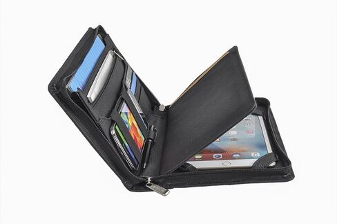 حافظة جلدية احترافية لتنظيم أجهزة iPad Mini 5 2019، وJunior Legal (A5) Notepad، وحافظة جلدية بسحاب in Kuwait