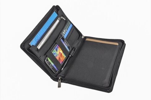 حافظة جلدية احترافية لتنظيم أجهزة iPad Mini 5 2019، وJunior Legal (A5) Notepad، وحافظة جلدية بسحاب in Kuwait