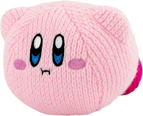 TOMY Nuiguru Knit Kirby Plush - Waving Kirby Plushie - Crochet Plushies - Collectible Crochet Stuffed Animals - Soft Cozy Plush Toys and Kirby Room Decor - 6 Inch in Saudi Arabia