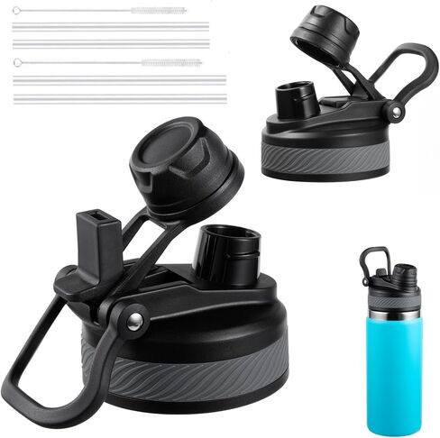 Lid for Hydro Flask Wide Mouth, 2-in-1 Straw Lid Spout Lid for Hydro Flask 12 16 20 32 40 OZ Wide Mouth Water Bottle, Chug Cap Replacement Accessories in Saudi Arabia
