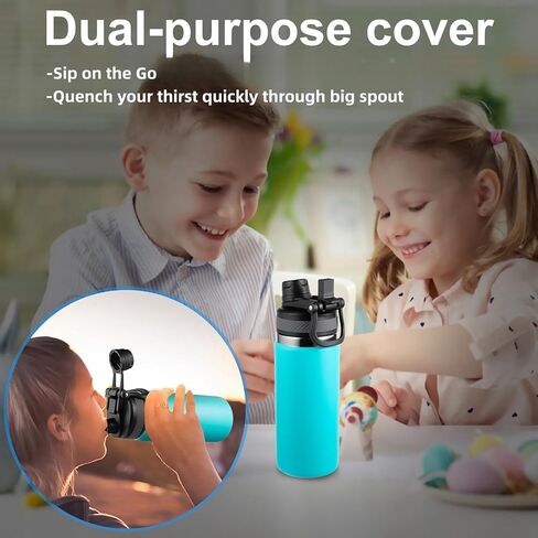 Lid for Hydro Flask Wide Mouth, 2-in-1 Straw Lid Spout Lid for Hydro Flask 12 16 20 32 40 OZ Wide Mouth Water Bottle, Chug Cap Replacement Accessories in Saudi Arabia