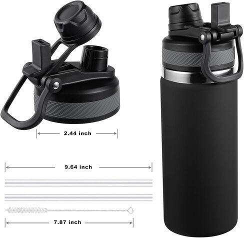 Lid for Hydro Flask Wide Mouth, 2-in-1 Straw Lid Spout Lid for Hydro Flask 12 16 20 32 40 OZ Wide Mouth Water Bottle, Chug Cap Replacement Accessories in Kuwait