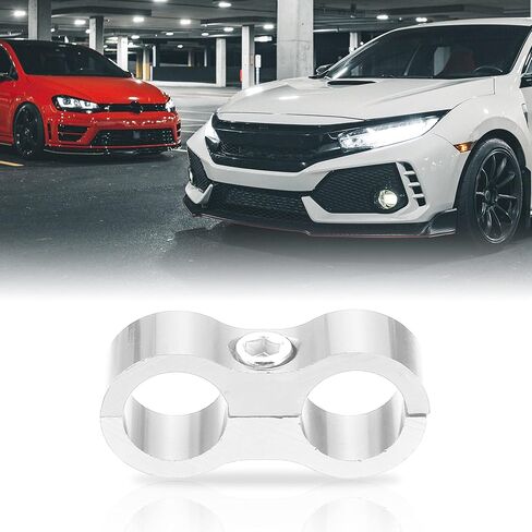 X AUTOHAUX 6 قطعة AN10 خرطوم السيارة فاصل المشبك موصل خط الوقود لخرطوم وقود الزيت فضي اللون in Saudi Arabia