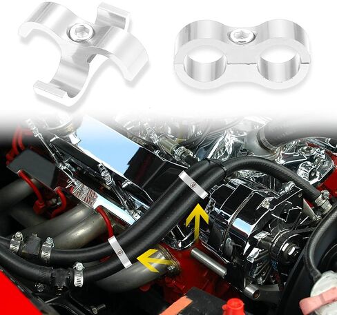 X AUTOHAUX 6 قطعة AN10 خرطوم السيارة فاصل المشبك موصل خط الوقود لخرطوم وقود الزيت فضي اللون in Saudi Arabia