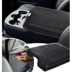 Center Console Armrest Cover Fit for 2013-2018 Ram 1500 & 2013-2024 Dodge Ram 2500/3500/1500 Classic Model, PU Leather Middle Console Cover Car Accessories with Hidden Pockets, Jump Seat Console Only in Saudi Arabia