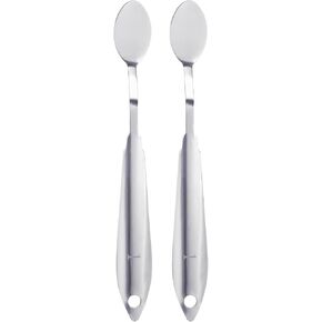 HARFINGTON 2pcs Palette Knife Painting Tool 7.09" 304 Stainless Steel Round Spatula Painting Pallet Knives with Hole Design for Acrylic Canvas, Silver in Kuwait