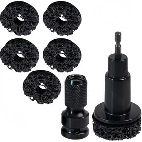 Wheel Hub Cleaning Tool,Quick Rust Removal for Lug Studs and Rotors,Brake Hub Cleaning Kit,Including Grinding Head Adapter and 5 Pads Lug Nut Removal Buddy for Car & Truck in Kuwait