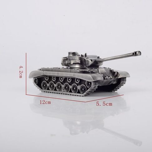US Medium Tank M26 Pershing نموذج صب المعادن بالكامل لعبة نموذج عسكري (فضي) in Saudi Arabia