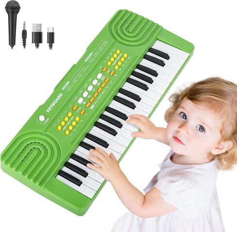 Kids Piano Keyboard Toy for Toddlers 37 Key Electric Pianos with Microphone Toys for 3 4 5 6 7 Year Old Girls Boys Birthday Christmas Gifts (Blue) in Saudi Arabia