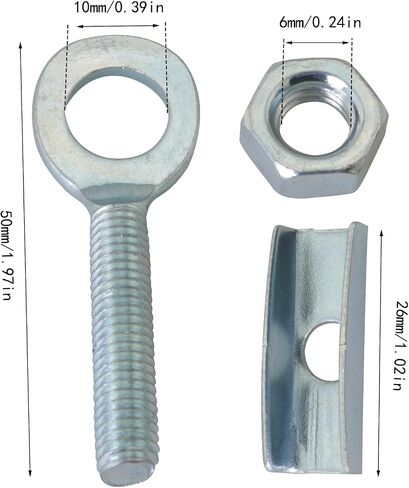 4PCS Bicycle Chain Adjuster Adjustable Metal Chain Clasp Bicycle Wheel Retaining Button Suitable for Folding Bike in Saudi Arabia