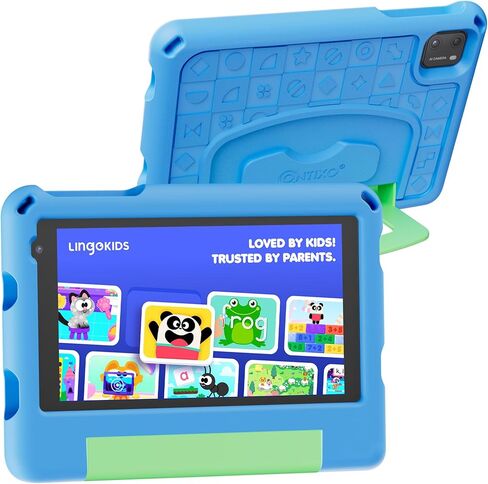 Contixo A7 Kids Tablet with 14 Apps, Lingokids & Epic, 7" HD Screen, Android 15, Parental Controls, WiFi, 3+32GB Storage, al Tablet for Kids Ages 3-12, Boys & Girls Gift, Pink in Saudi Arabia