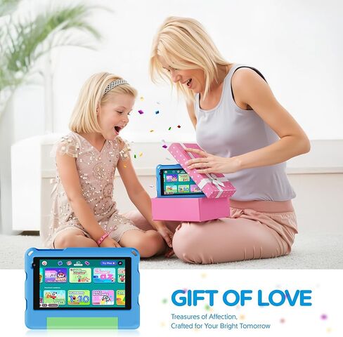 Contixo A7 Kids Tablet with 14 Apps, Lingokids & Epic, 7" HD Screen, Android 15, Parental Controls, WiFi, 3+32GB Storage, al Tablet for Kids Ages 3-12, Boys & Girls Gift, Pink in Saudi Arabia