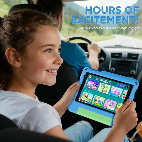 Contixo A7 Kids Tablet with 14 Apps, Lingokids & Epic, 7" HD Screen, Android 15, Parental Controls, WiFi, 3+32GB Storage, al Tablet for Kids Ages 3-12, Boys & Girls Gift, Pink in Saudi Arabia