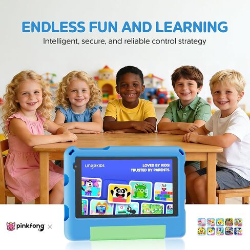 Contixo A7 Kids Tablet with 14 Apps, Lingokids & Epic, 7" HD Screen, Android 15, Parental Controls, WiFi, 3+32GB Storage, al Tablet for Kids Ages 3-12, Boys & Girls Gift, Pink in Saudi Arabia
