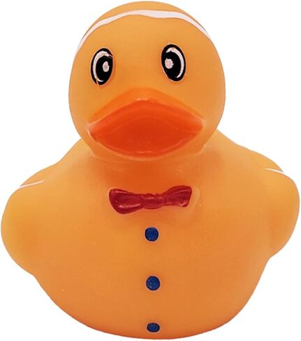 The Dreidel Company Christmas Holiday Rubber Duck Toy Duckies for Kids, Bath Birthday Gifts Baby Showers Summer Beach and Pool Activity, 2" (6-Pack) in Kuwait