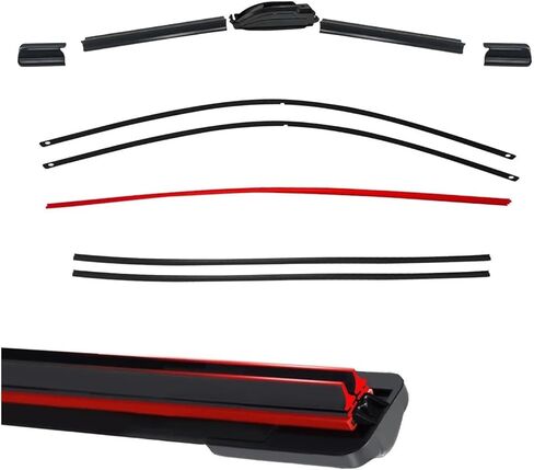 1pcs Automotive Universal J/U Hook Double Rubber Strip Wiper Blade Boneless Wiper Blade 14" 16" 18" 19" 20" 21" 22" 24" 26"(24in(600mm)) in Kuwait