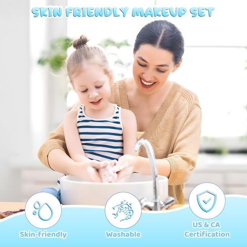 PERRYHOME Kids Makeup Kit for Girl, Unicorn Real Washable Cosmetic Set, Non-Toxic Makeup Toys, Kids Nails Set for Girls, Princess Toys & Birthday Gifts for Girls for 3 4 5 6 7 8+ Years Old (Purple) in Saudi Arabia