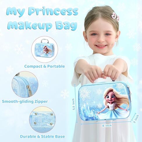 PERRYHOME Kids Makeup Kit for Girl, Unicorn Real Washable Cosmetic Set, Non-Toxic Makeup Toys, Kids Nails Set for Girls, Princess Toys & Birthday Gifts for Girls for 3 4 5 6 7 8+ Years Old (Purple) in Saudi Arabia