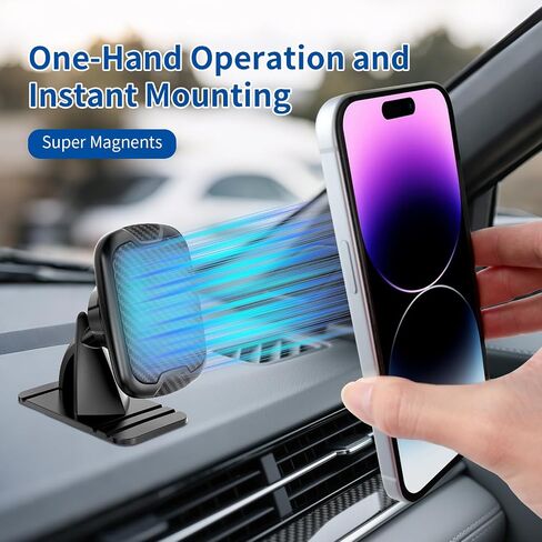 Magnetic Phone Holder for Your Car– 2-in-1 Car Mount for Dash & Vent Mounting,Cell Phone Holders for Your Car Accessories in Saudi Arabia