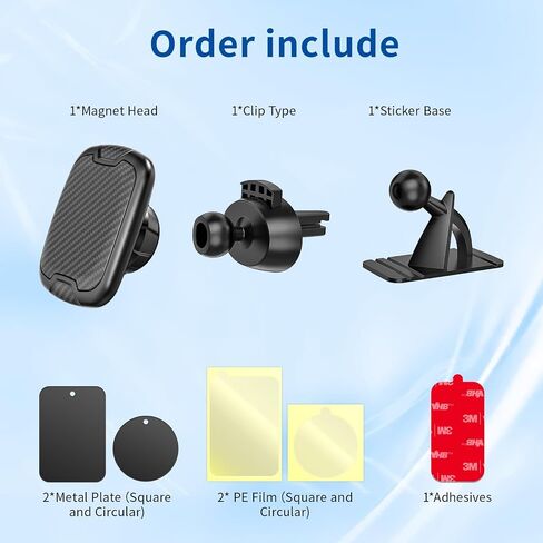Magnetic Phone Holder for Your Car– 2-in-1 Car Mount for Dash & Vent Mounting,Cell Phone Holders for Your Car Accessories in Saudi Arabia