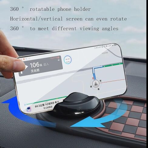 Multifunctional Car Anti-Slip Mat Mobile Phone Holder for Dashboard - Non-Slip Sticky Mount Stand for Car, Adjustable and Secure Grip for Phones, GPS, and Accessories (Black) in Saudi Arabia