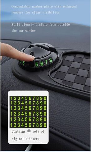 Multifunctional Car Anti-Slip Mat Mobile Phone Holder for Dashboard - Non-Slip Sticky Mount Stand for Car, Adjustable and Secure Grip for Phones, GPS, and Accessories (Black) in Saudi Arabia