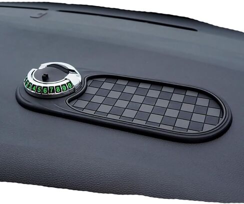 حامل هاتف محمول متعدد الوظائف مضاد للانزلاق للوحة القيادة - حامل تثبيت لاصق غير قابل للانزلاق للسيارة، قبضة قابلة للتعديل وآمنة للهواتف ونظام تحديد المواقع والملحقات (أسود) in Kuwait