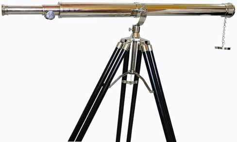Floor Standing Brass Telescope Chrome/Nickel Finish Adjustable Tripod Telescope Navy Instrument in Saudi Arabia