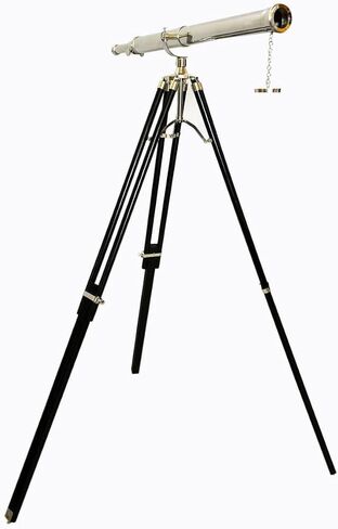 Floor Standing Brass Telescope Chrome/Nickel Finish Adjustable Tripod Telescope Navy Instrument in Saudi Arabia