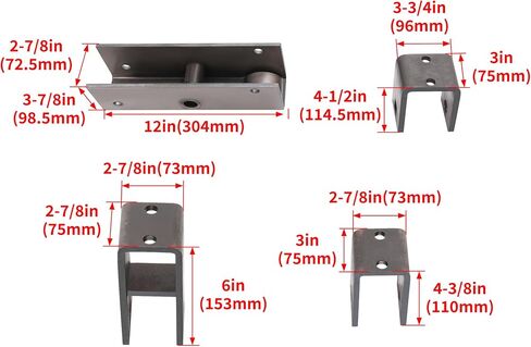 HECASA Trailer Axle Hanger Kit Compatible with Complete 2" Wide Slipper Spring Hanger kit Steel Anti-Rust Oil in Saudi Arabia
