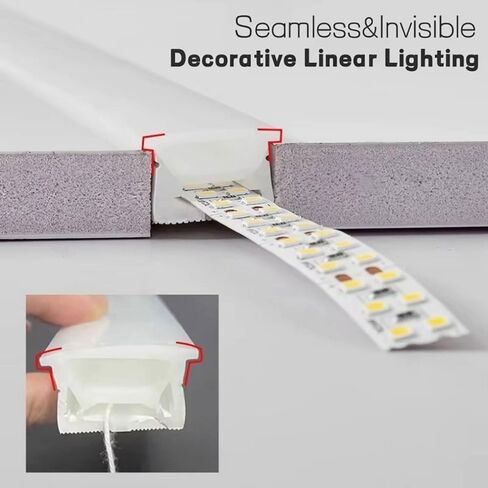 White Flexible Neon Silicone Tube for LED Rope Lights - Waterproof Diffuser Channel, Embedded Design, 1-10M Length (Silicone Tube Only) | Glare-Reducing(A-3020,5meters) in Saudi Arabia