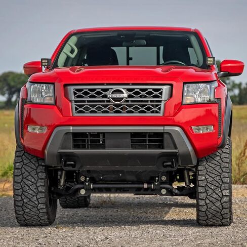 مشاعل حاجزة على طراز Rough Country Sport لسيارة Nissan Frontier (2022-2025) - مشاعل ABS متينة ثلاثية المزيج، تغطية 1.25 بوصة، تثبيت بدون حفر، تشطيب أسود مسطح محمي من الأشعة فوق البنفسجية in Kuwait