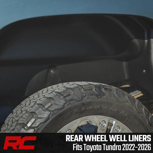 بطانات العجلات الخلفية لـ Rough Country لسيارة Chevy Silverado 1500 (2007–2013) و2500/3500 HD (2007–2010) - بطانات الرفارف الخلفية المثبتة بمسامير، صنع في الولايات المتحدة الأمريكية in Kuwait