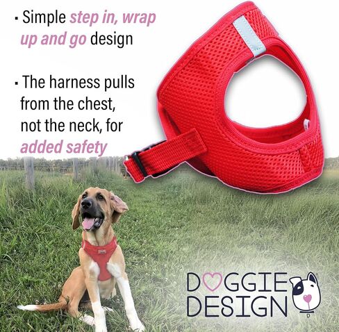 DOGGIE DESIGN Choke Free Reflective Step in Ultra Harness American River and Colors (Small, Raspberry Sundae) in Saudi Arabia