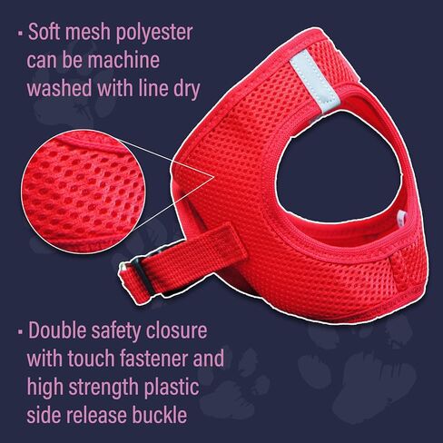 DOGGIE DESIGN Choke Free Reflective Step in Ultra Harness American River and Colors (Small, Raspberry Sundae) in Saudi Arabia